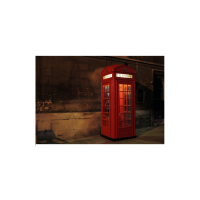 Prigo Şehir Manzaraları Serisi Telefon Kulübesi 50x70 cm Dijital Baskı Kanvas Tablo