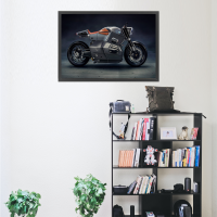 Prigo Araçlar Serisi Motorsiklet-2 50x70 cm Dijital Baskı Kanvas Tablo