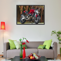 Prigo Araçlar Serisi Motorsiklet 50x70 cm Dijital Baskı Kanvas Tablo