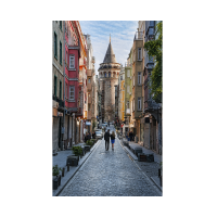 Prigo Şehir Manzaraları Serisi Galata Kulesi-2 70x100 cm Dijital Baskı Kanvas Tablo